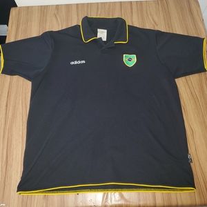 Adidas Brazil Soccer Jersey Men's Medium Black Climalite Football Pele Neymar